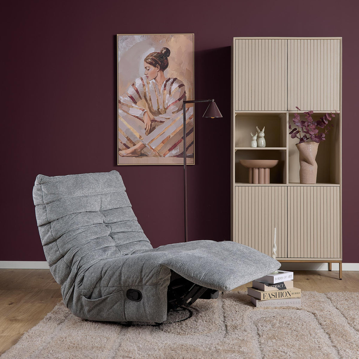 Poltrona relax Zen Tessuto Grigio Starfurn