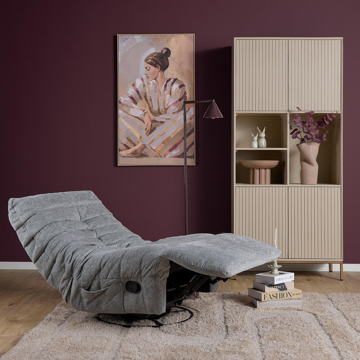 Poltrona relax Zen Tessuto Grigio Starfurn