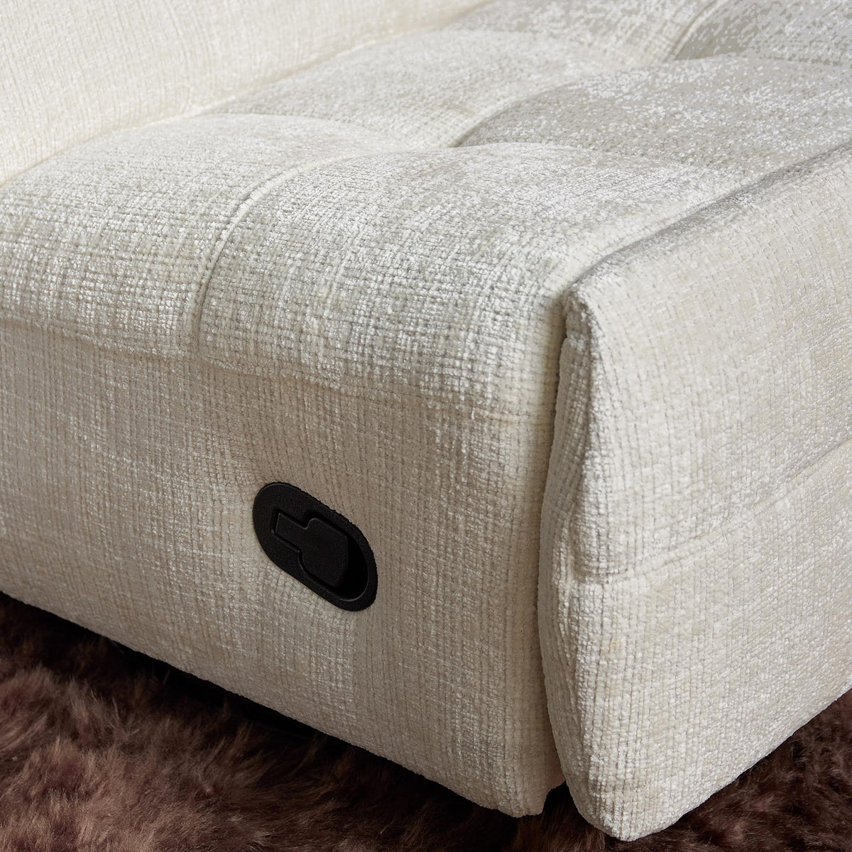 Poltrona relax Chill in tessuto bianco sporco Starfurn