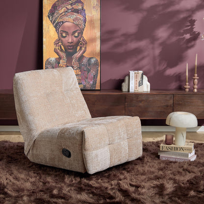 Poltrona relax Chill in tessuto beige Starfurn