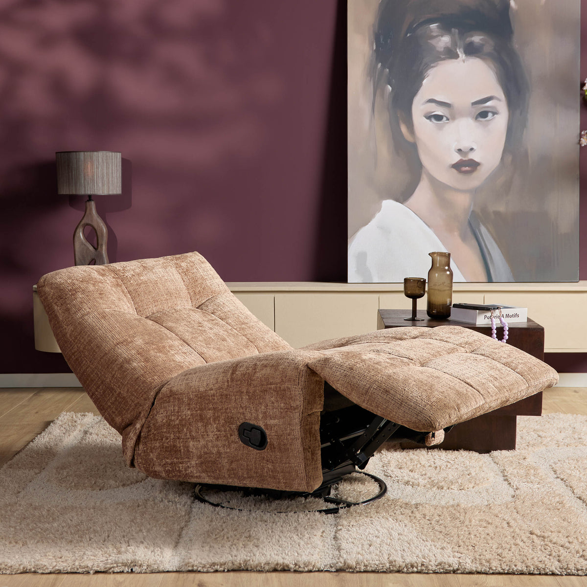 Poltrona relax Chill in tessuto Cinnamon Starfurn