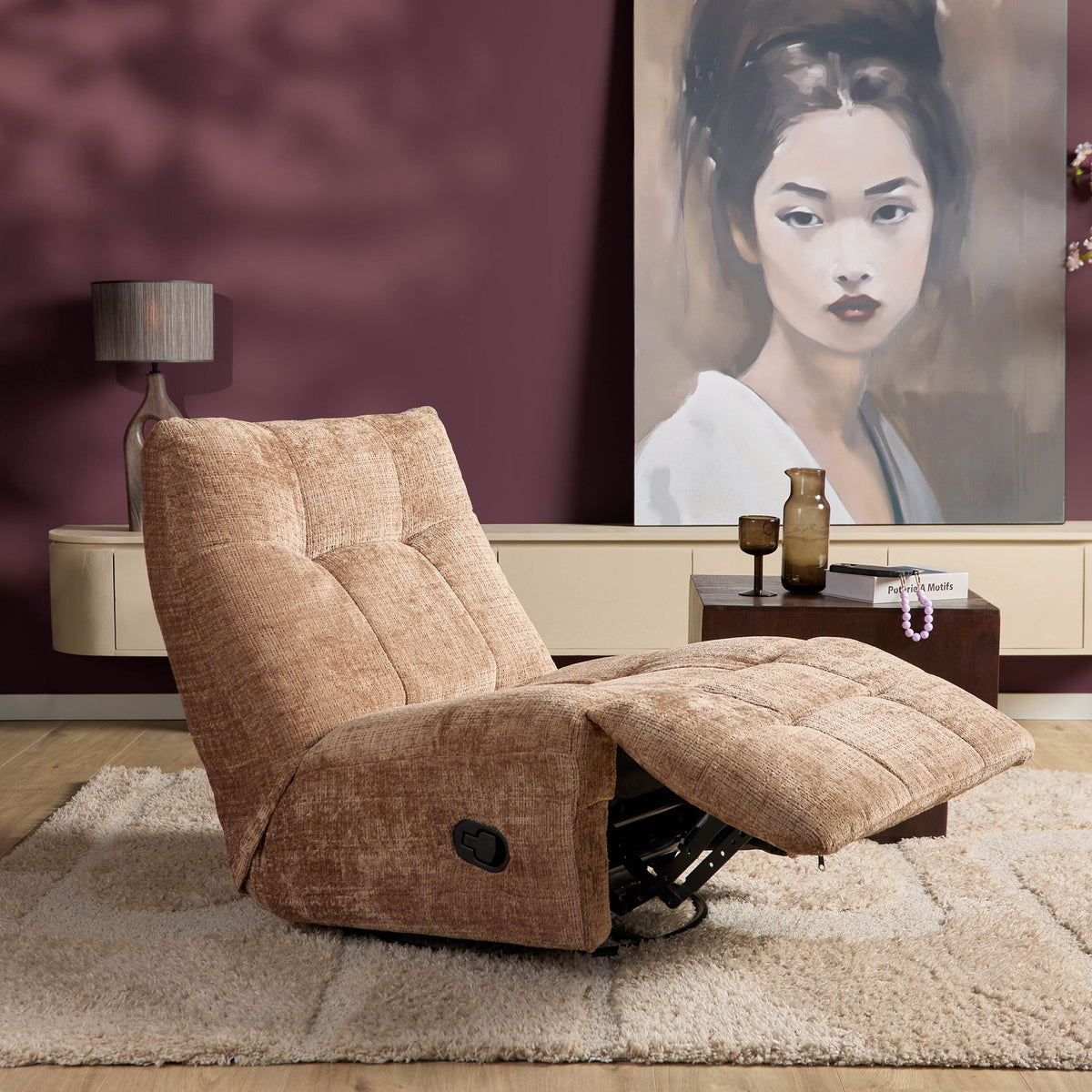 Poltrona relax Chill in tessuto Cinnamon Starfurn