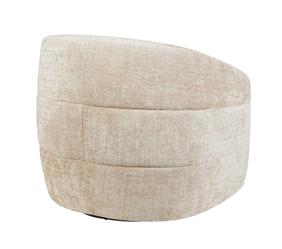 Poltrona Yara girevole in tessuto beige Starfurn