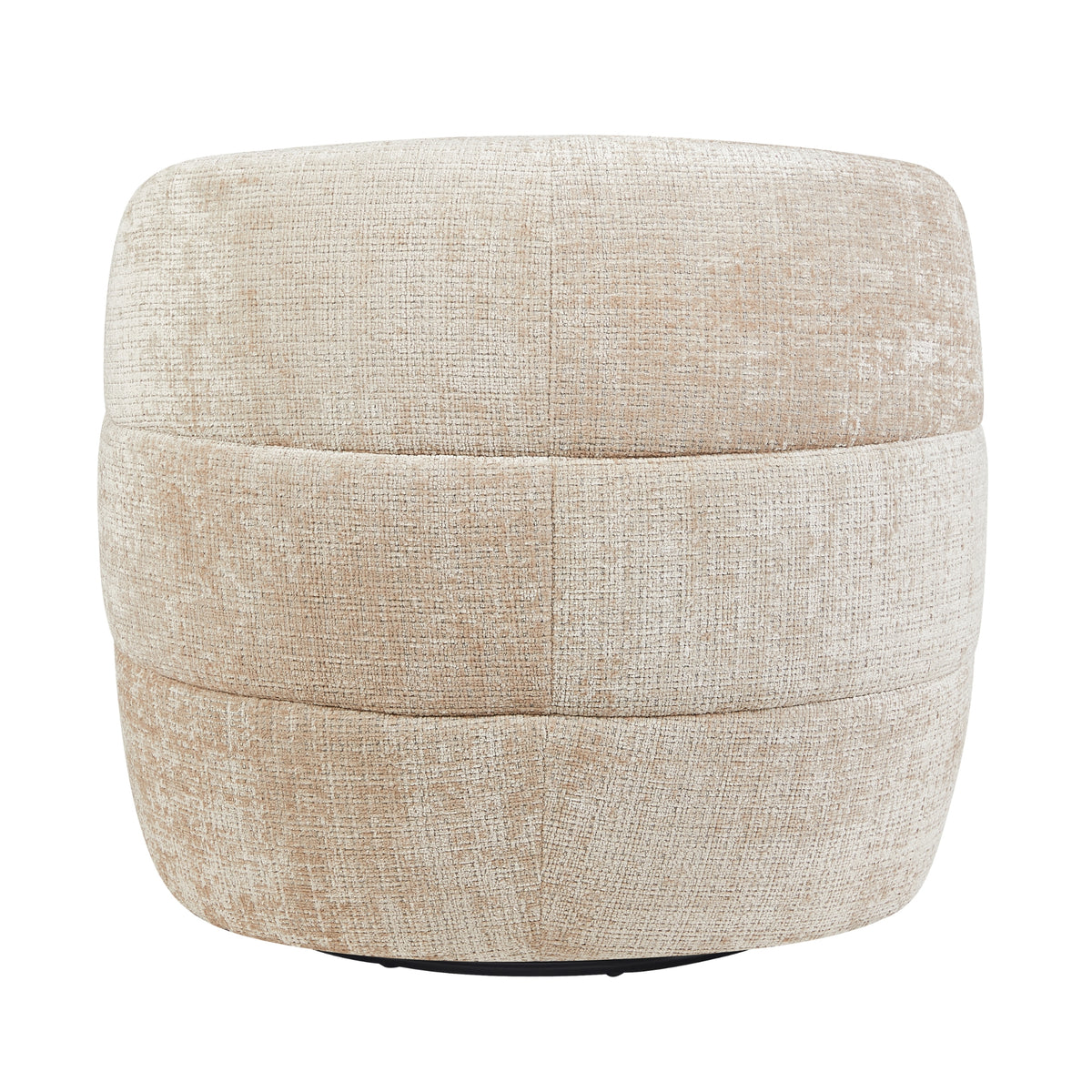 Poltrona Yara girevole in tessuto beige Starfurn