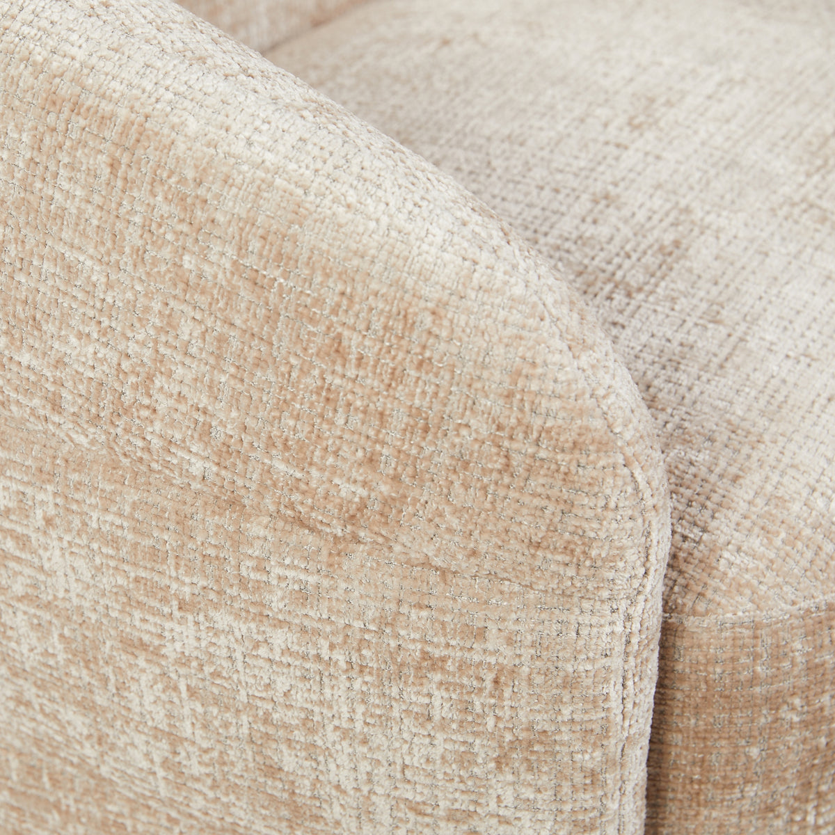 Poltrona Yara girevole in tessuto beige Starfurn