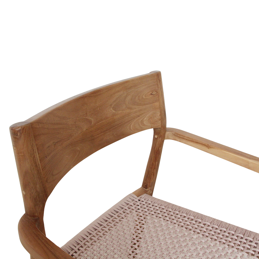Freya Sedia da pranzo in teak con braccioli Naturale Set da 2 Raw Materials