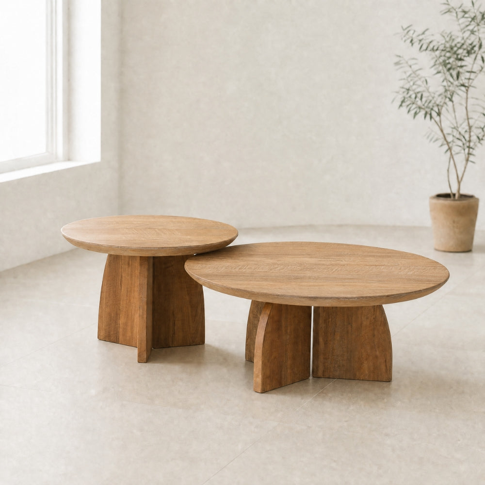 DTP Home Tavolino da Salotto Nova Set di 2 Legno di Teak