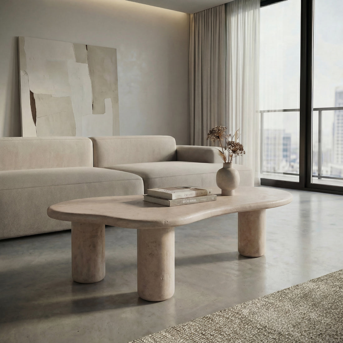 DTP Home Tavolino da salotto Scala Curva Sand