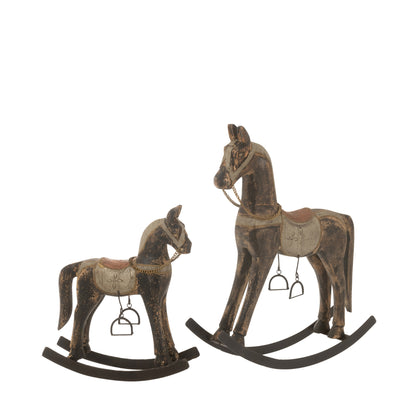 Cavallo a dondolo Topo Legno di mango Mix Piccolo J-Line