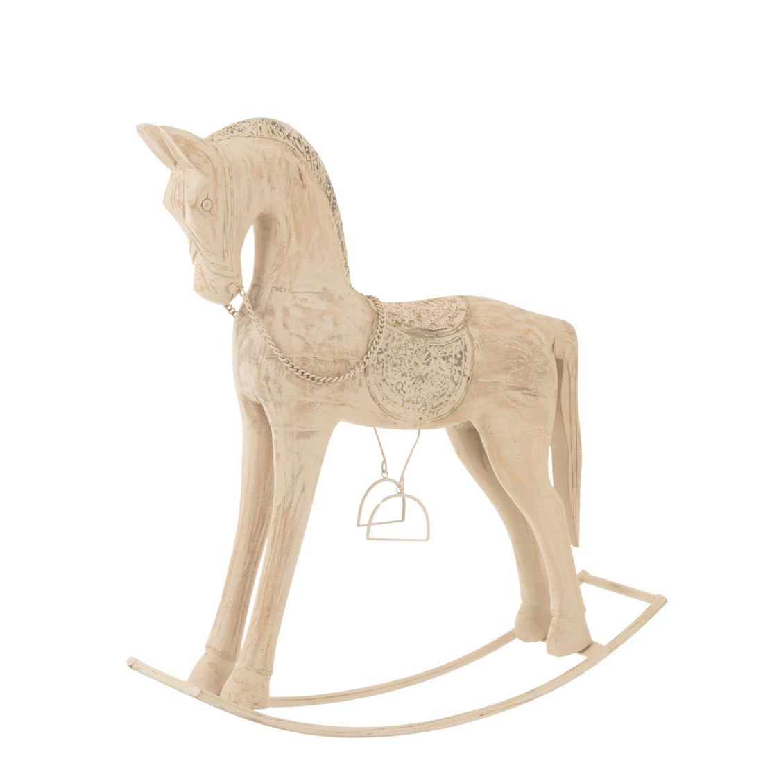 Cavallo a dondolo Topo Legno di mango Naturale Large J-Line
