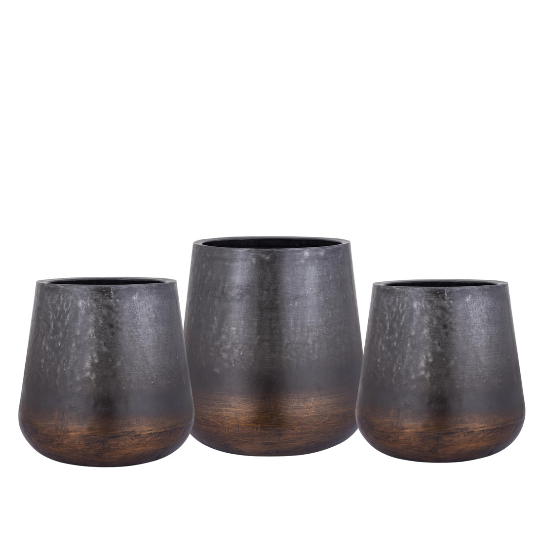 Set di 3 pentole Nouska nere in rame PTMD