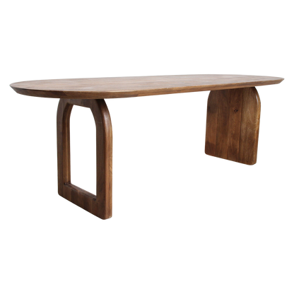 Tavolo da pranzo Bullnose Mix Marrone 180cm Raw Materials