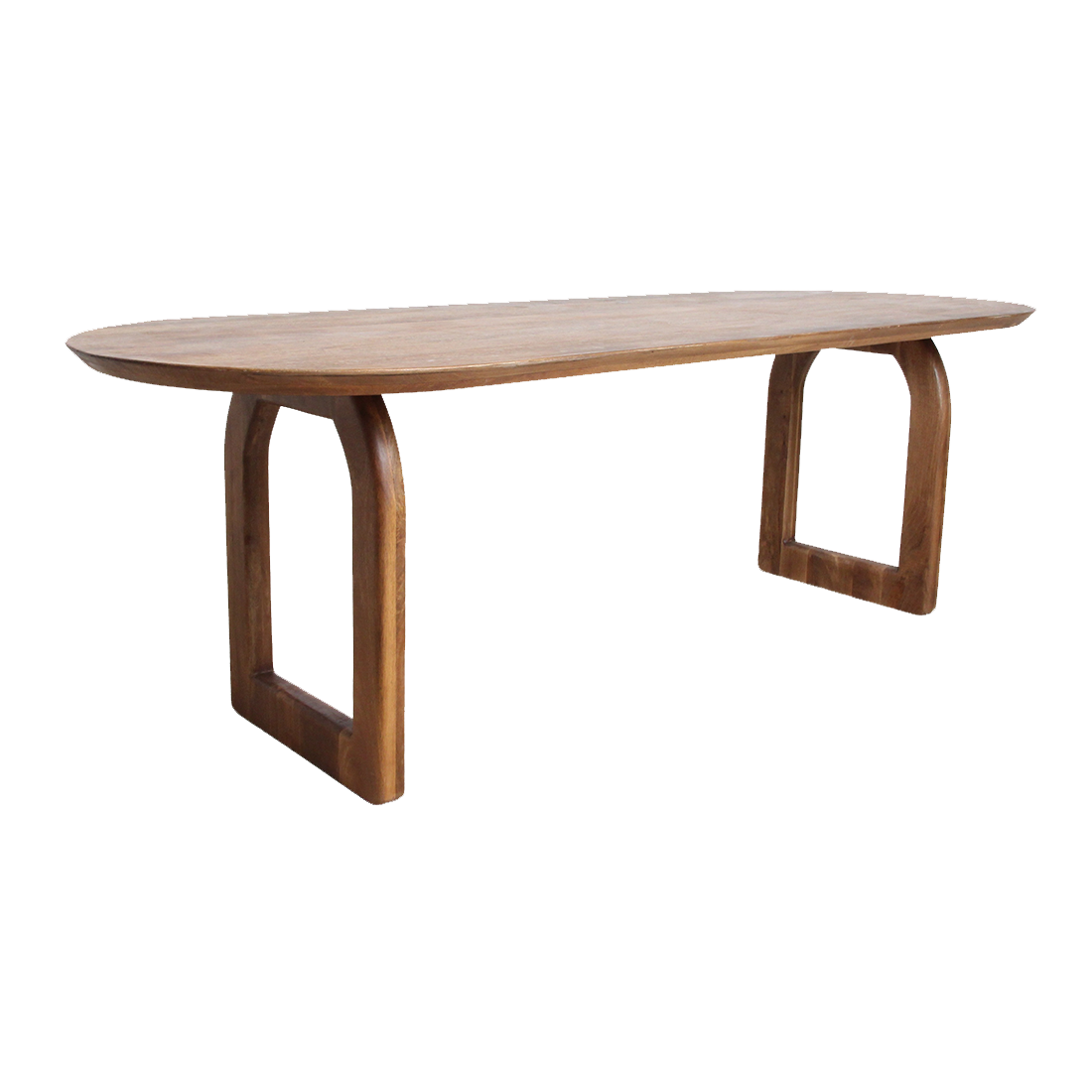 Tavolo da pranzo Bullnose Aperto Marrone 180cm Raw Materials