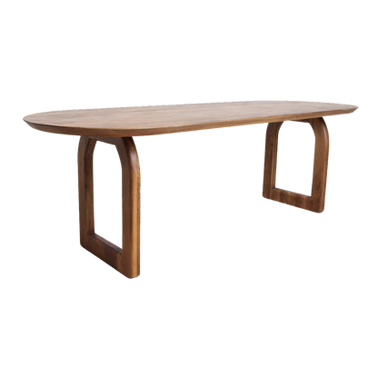 Tavolo da pranzo Bullnose Aperto Marrone 180cm Raw Materials