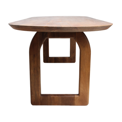 Tavolo da pranzo Bullnose Aperto Marrone 180cm Raw Materials