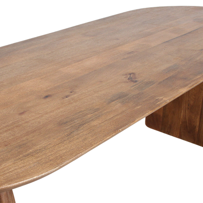 Tavolo da pranzo Bullnose Aperto Marrone 180cm Raw Materials