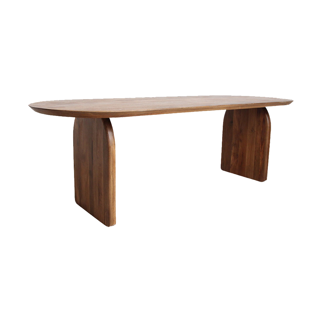 Tavolo da pranzo Bullnose Marrone Scuro 200cm Raw Materials