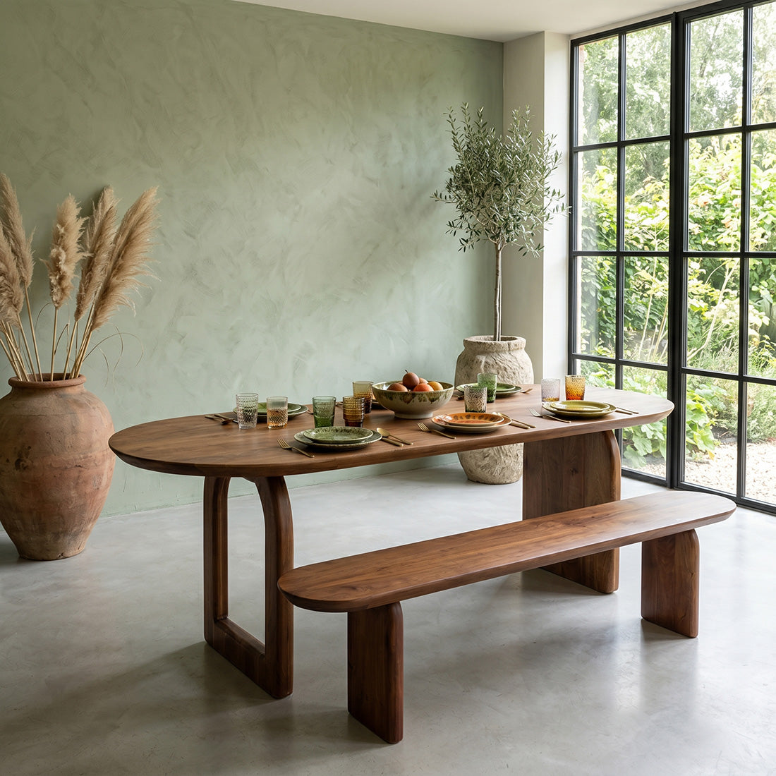 Tavolo da pranzo Bullnose Mix marrone 240cm Raw Materials