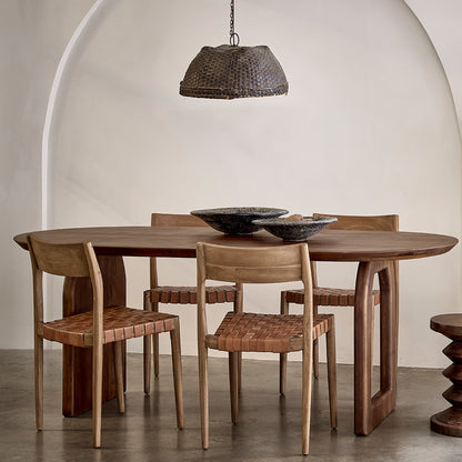 Tavolo da pranzo Bullnose Mix marrone 240cm Raw Materials