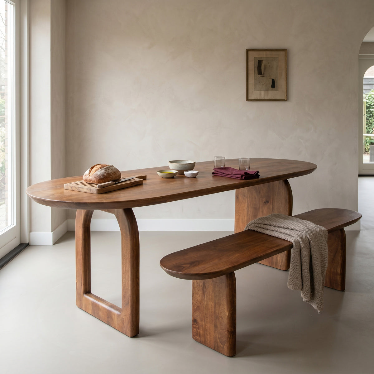 Tavolo da pranzo Bullnose Mix marrone 240cm Raw Materials
