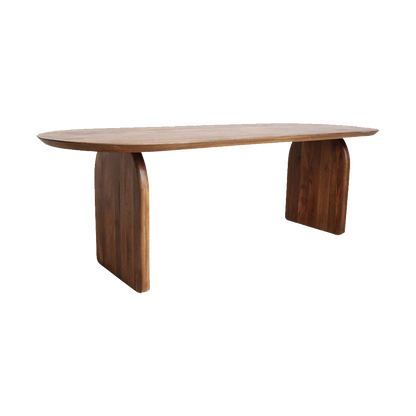 Tavolo da pranzo Bullnose Marrone Chiaro 240cm Raw Materials