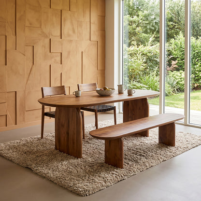 Tavolo da pranzo Bullnose Marrone Chiaro 240cm Raw Materials