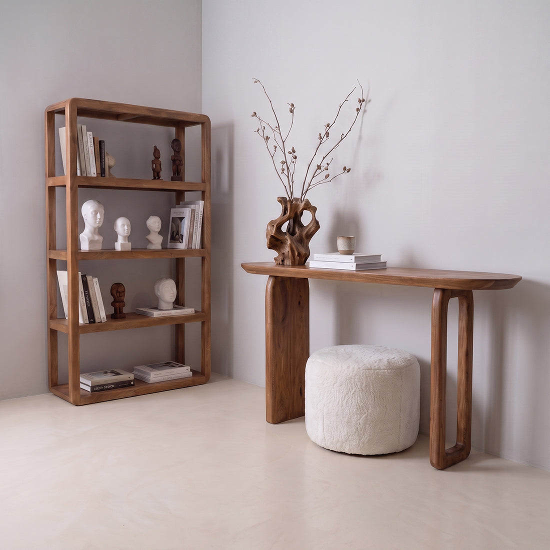 Tavolo Consolle Bullnose Marrone Raw Materials
