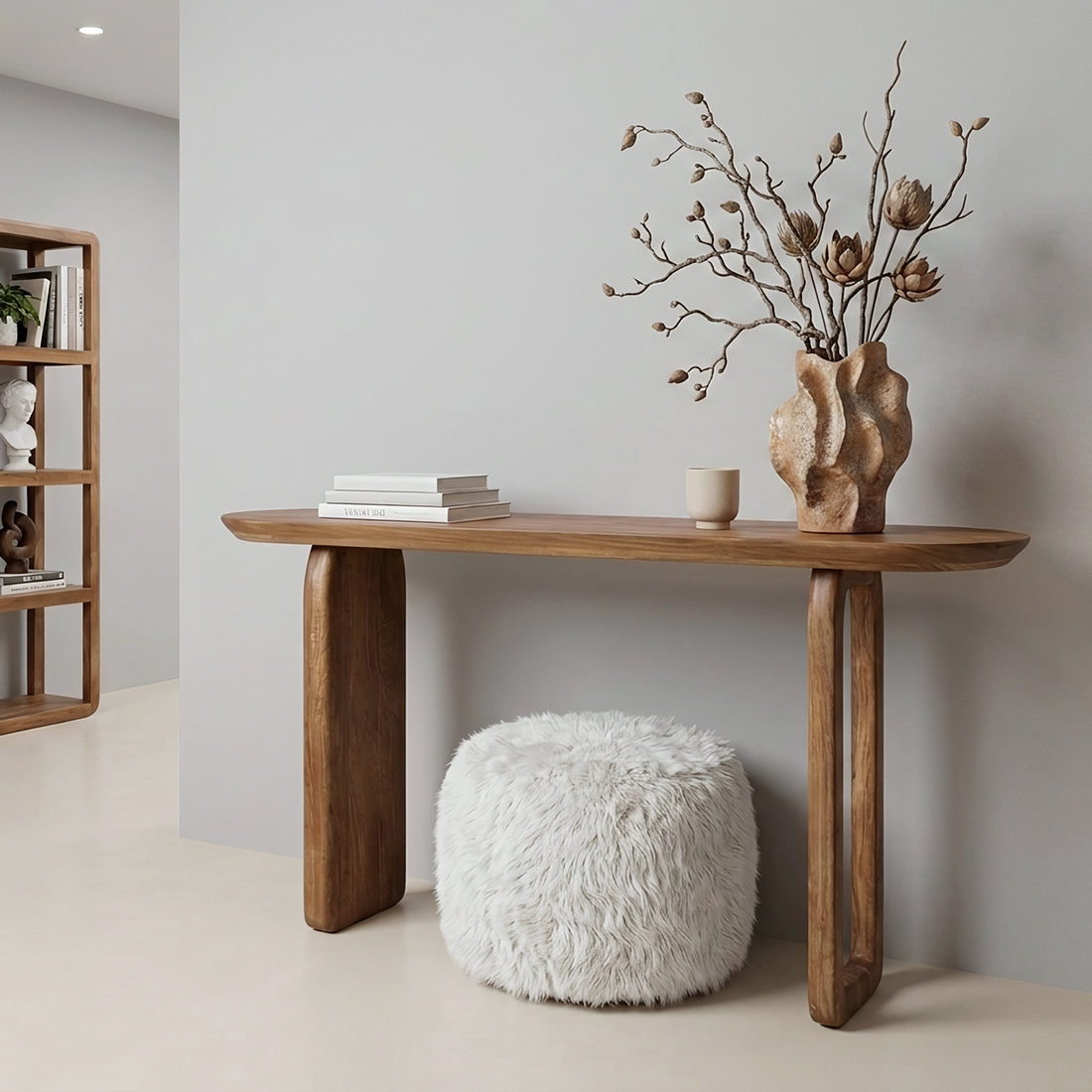 Tavolo Consolle Bullnose Marrone Raw Materials