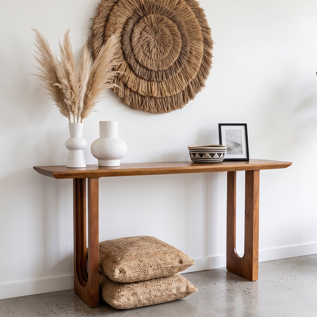 Tavolino laterale Bullnose Smussato Legno di mango Materie prime