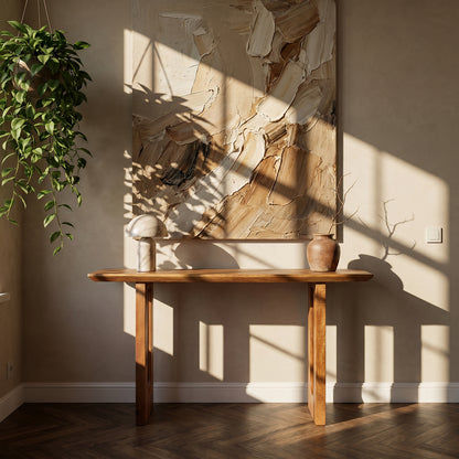 Tavolino laterale Bullnose Smussato Legno di mango Materie prime