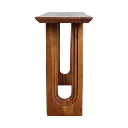 Tavolino laterale Bullnose Smussato Legno di mango Materie prime