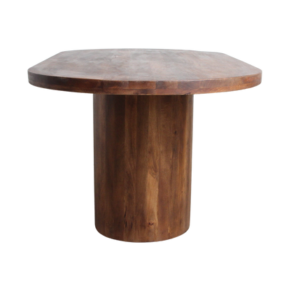 Tavolo da pranzo Bullnose Rettangolare Ovale Legno di mango 180cm Raw Materials