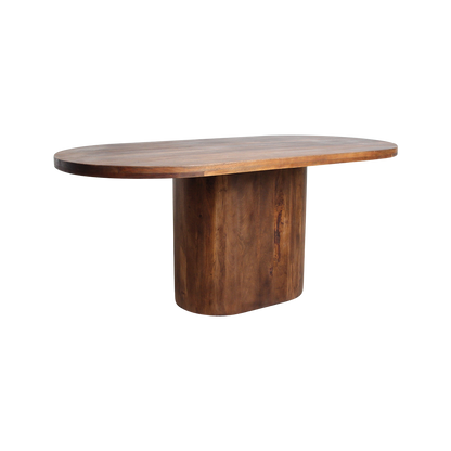Tavolo da pranzo Bullnose Rettangolare Ovale Legno di mango 200cm Raw Materials