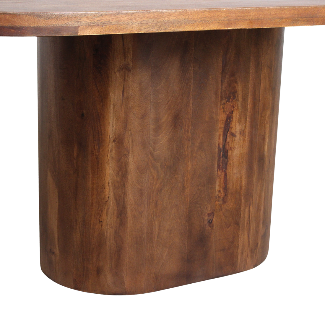 Tavolo da pranzo Bullnose Rettangolare Ovale Legno di mango 200cm Raw Materials