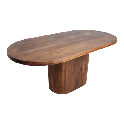 Tavolo da pranzo Bullnose Rettangolare Ovale Legno di mango 240cm Raw Materials