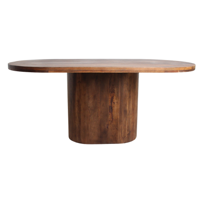 Tavolo da pranzo Bullnose Rettangolare Ovale Legno di mango 240cm Raw Materials