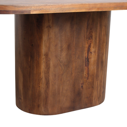 Tavolo da pranzo Bullnose Rettangolare Ovale Legno di mango 240cm Raw Materials