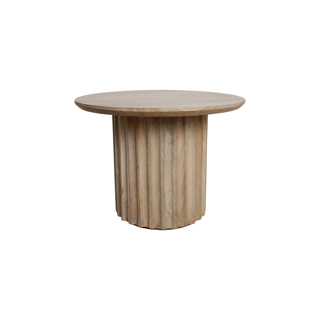 Tavolino laterale Reversed Fluted Naturale 55cm Raw Materials