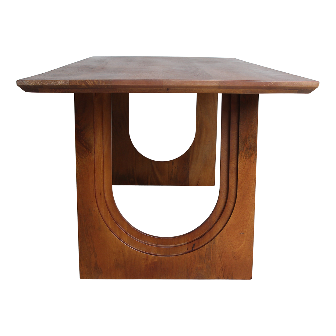 Tavolo da pranzo Bullnose Chamfered Arch in legno di mango 180 cm Raw Materials