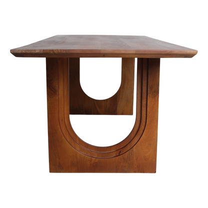 Tavolo da pranzo Bullnose Chamfered Arch in legno di mango 180 cm Raw Materials