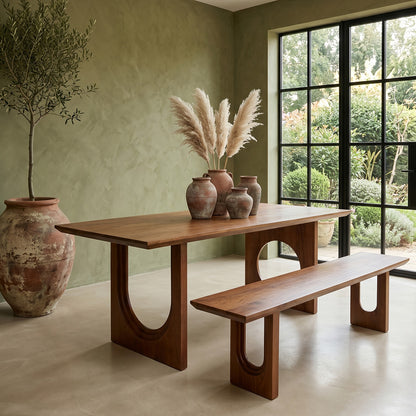 Tavolo da pranzo Bullnose Chamfered Mix Legno di mango 180cm Raw Materials