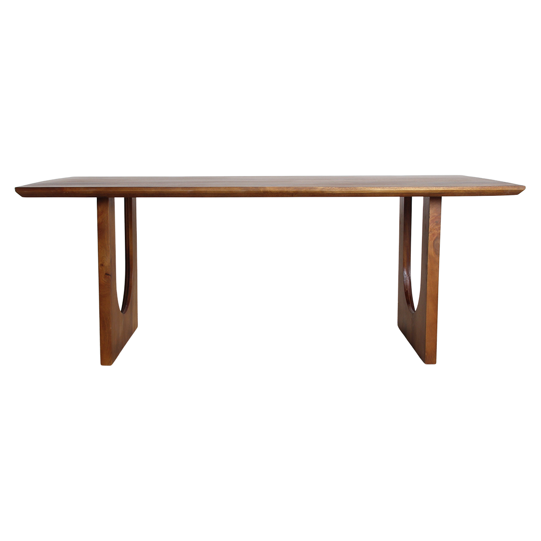 Tavolo da pranzo Bullnose Chamfered Arch in legno di mango 200 cm Raw Materials