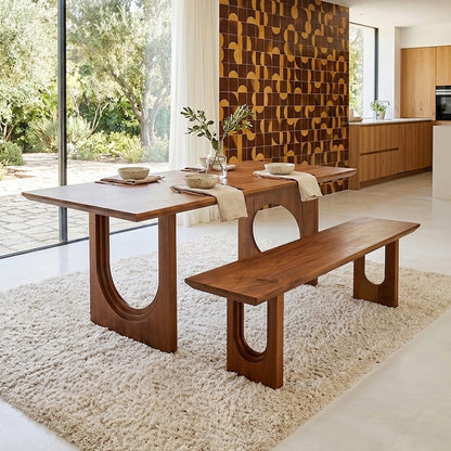 Tavolo da pranzo Bullnose Chamfered Mix Legno di mango 200cm Raw Materials