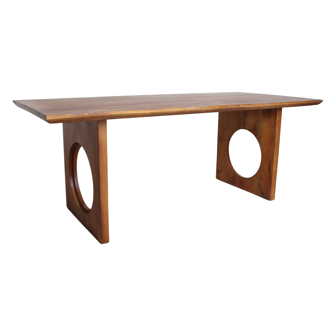 Tavolo da pranzo Bullnose Chamfered Loop in legno di mango 240 cm Raw Materials