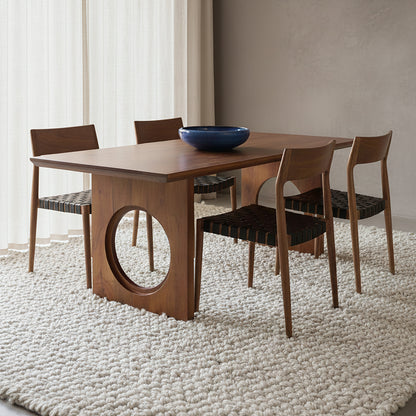 Tavolo da pranzo Bullnose Chamfered Loop in legno di mango 240 cm Raw Materials