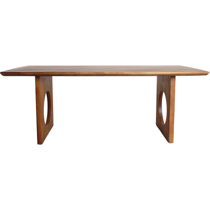 Tavolo da pranzo Bullnose Chamfered Loop in legno di mango 240 cm Raw Materials