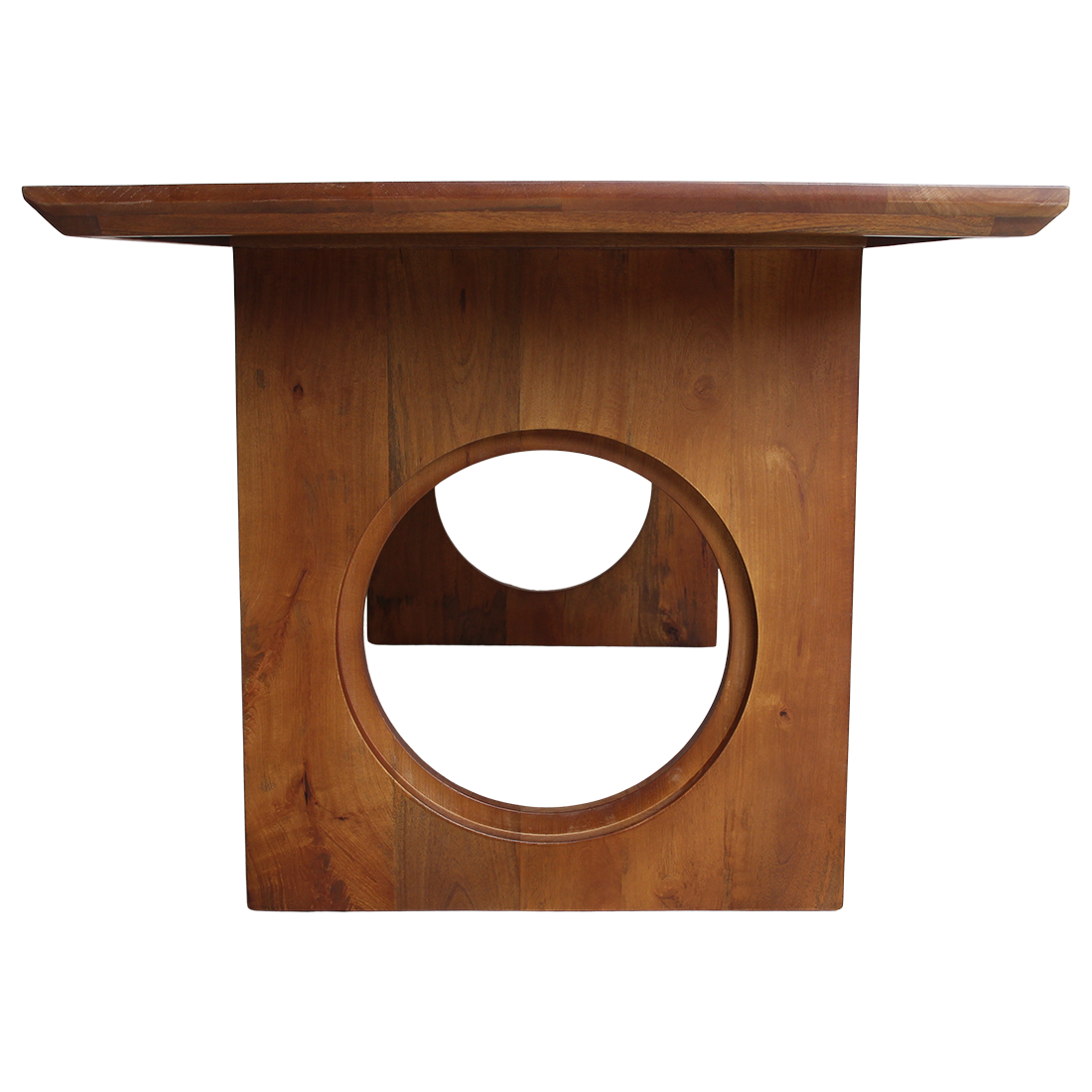 Tavolo da pranzo Bullnose Chamfered Loop in legno di mango 240 cm Raw Materials