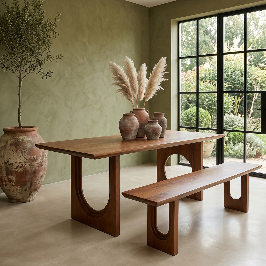 Tavolo da pranzo Bullnose Chamfered Mix Legno di mango 240cm Raw Materials