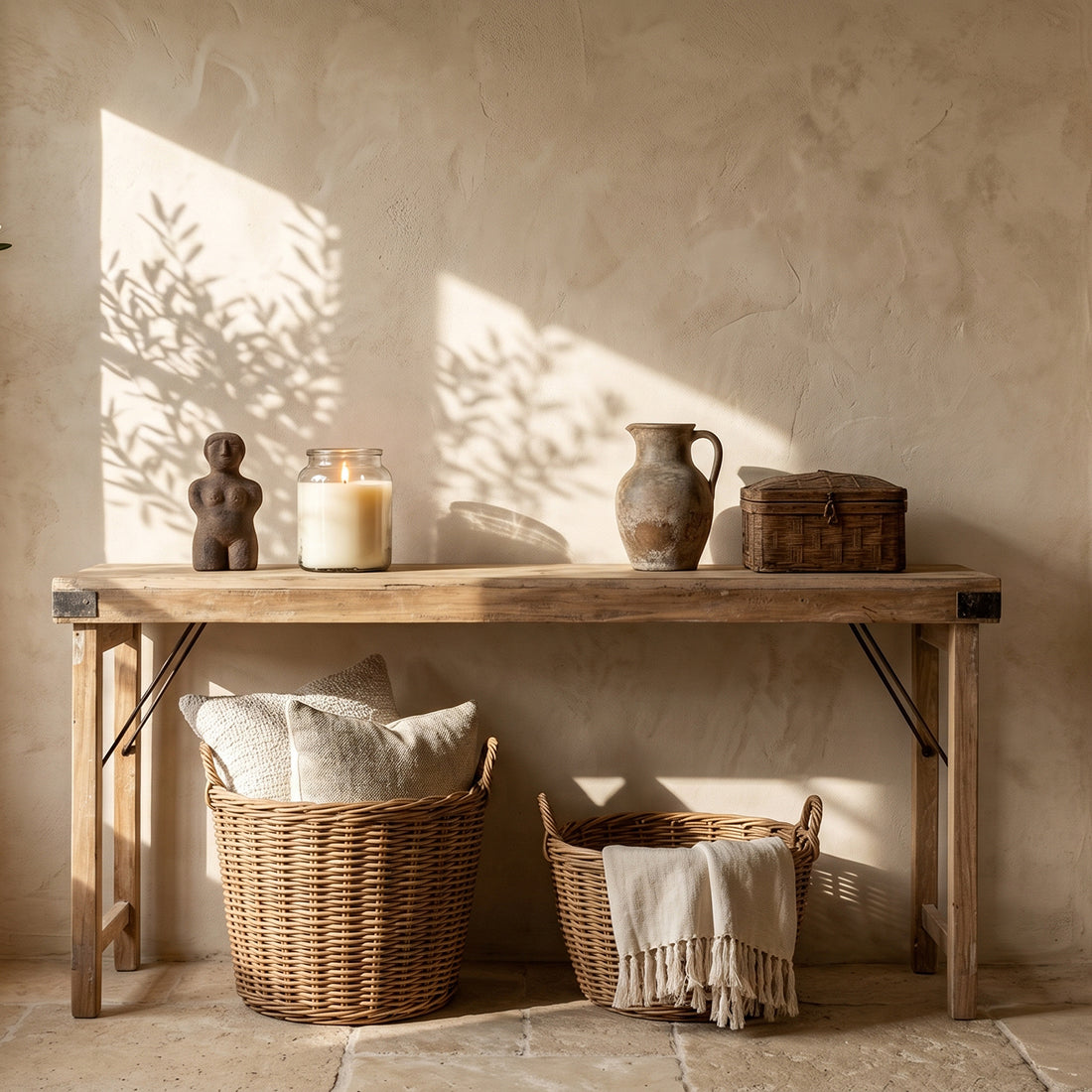 Consolle Pieghevole Limewash  Materie Prime
