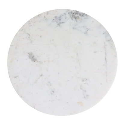 Tavolino in marmo rotondo bianco Raw Materials